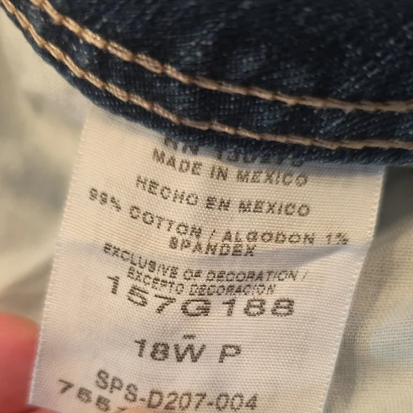 💥NEW!💥 Riders by Lee Men's Denim Relaxed Jeans - SIZE 18W P - Picture 3 of 5